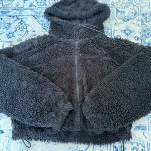 Urban Outfitters Gray Fuzzy Jacket